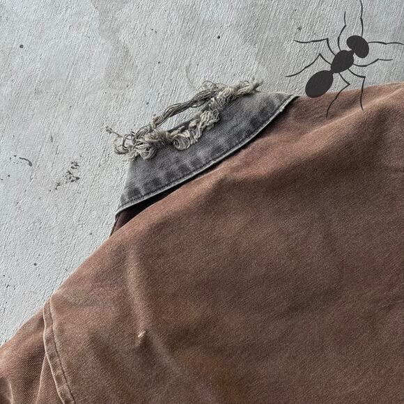 Vintage Y2K Carhartt DKB brown Detroit work wear jacket - Picture 9 of 11